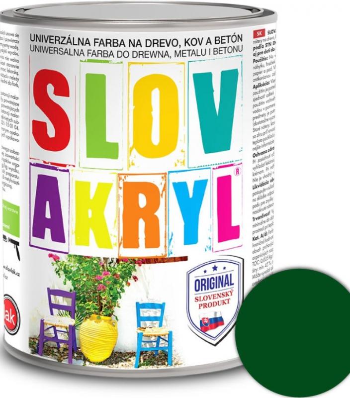 Farba Slovakryl 0530zeleny 0,75kg