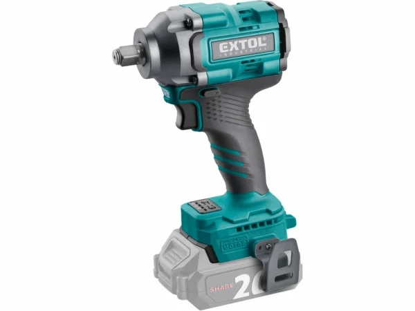 EXTOL INDUSTRIAL 8791815 Uťahovač rázový Share20V, bez aku, 1/2" štvorhran, 500Nm
