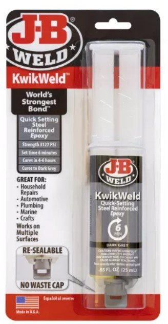 J-B WELD 50176 KwikWeld rýchlo tuhnúce dvojzložkové epoxidové lepidlo ( 25 ml )