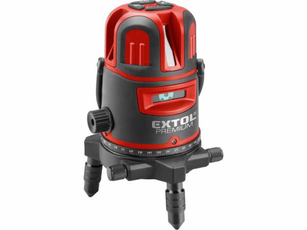 EXTOL PREMIUM 8823312 Laserová vodováha samonivelačná, 1H-4V-6B, zelený laser