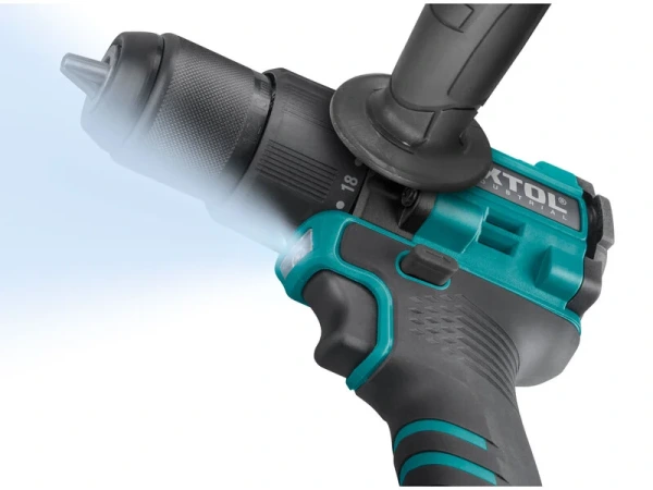 EXTOL INDUSTRIAL SET Aku vŕtačka s príklepom/uťahovač razový Share20V, 2x 2Ah,8791804-15 6