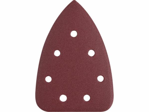 EXTOL PREMIUM Papier brúsny deltový na suchý zips 10ks, 7 otvorov, 98x141mm, P60 8803992