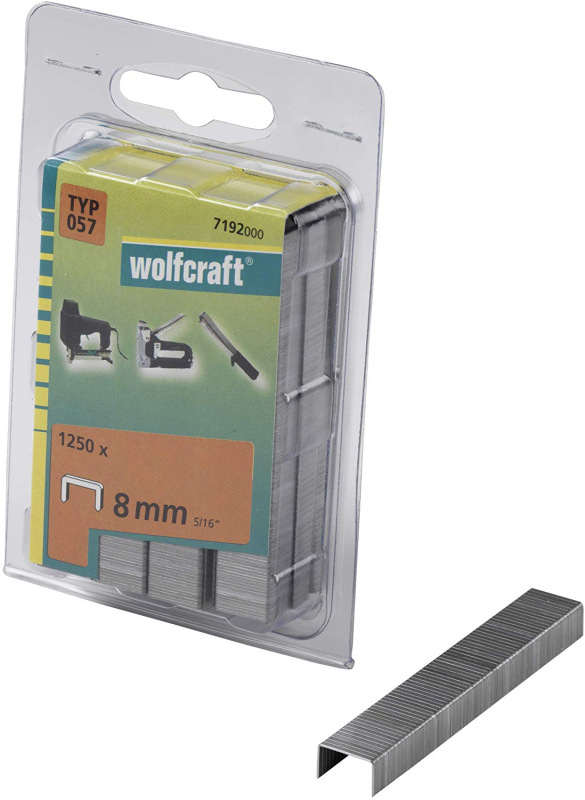 Sponky do sponkovačky široké výška 8mm, šírka 12,8mm Typ 057 (1250ks) wolfcraft 7192000
