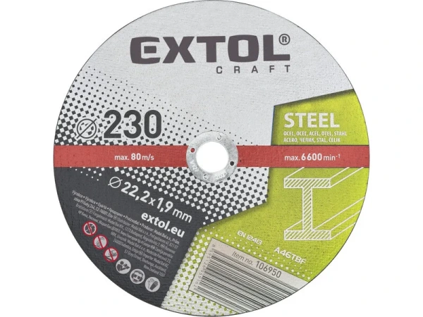 EXTOL CRAFT Kotúč rezný na kov 5ks, 230x1,9mm 106950
