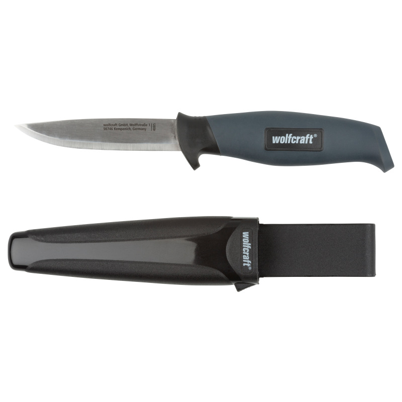 Nôž s hladkou čepeľou a púzdrom, čepeľ 95mm, wolfcraft 4085000