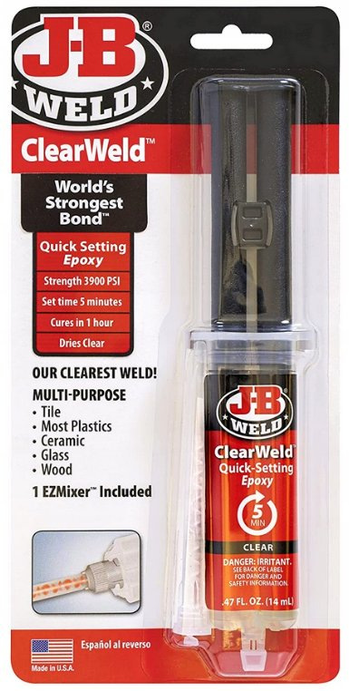 J-B WELD 50114 ClearWeld rýchloschnúce epoxidové lepidlo ( 14 ml ) + aplikátor na miešanie