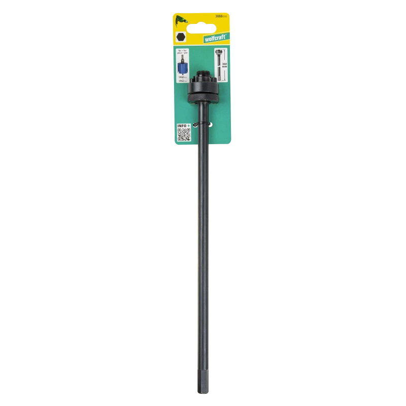 Tŕň upínací extra dlhý, stopka šesťhran 5/8", 360mm, wolfcraft 3888000