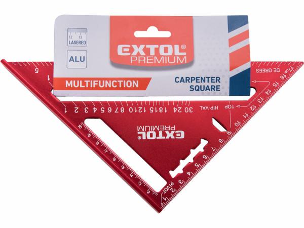 EXTOL PREMIUM Uholník hliníkový s príložníkom 175mm, uhlomer, hliník 8825100 1
