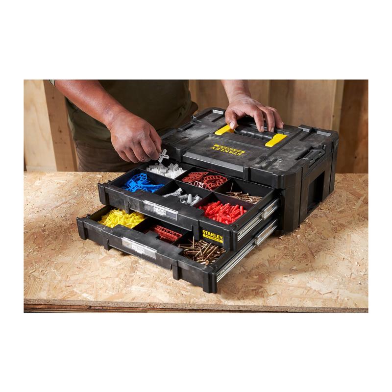 STANLEY FMST1-71969 Box na náradie plast FatMax Pro-Stack s 2 zásuvkami 44x18x32cm 1