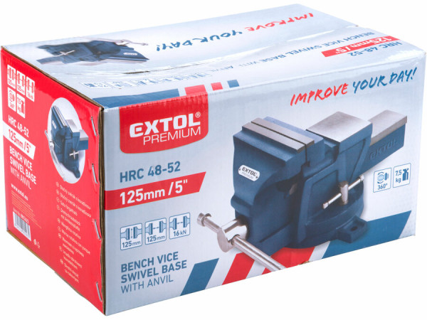 EXTOL PREMIUM Zverák otočný 125mm s kovadlinou 8812623 1