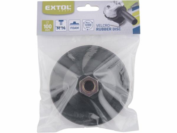 EXTOL CRAFT Tanier unášací so suchým zipsom pre uhlovú brúsku Ø100mm 108423 3