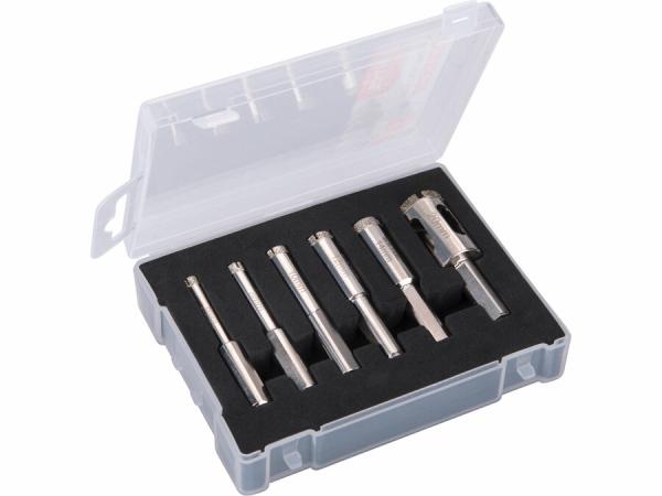 EXTOL PREMIUM Vrtáky korunkové diamantové, sada 6ks, 6-8-10-12-14-20mm 8801975 1