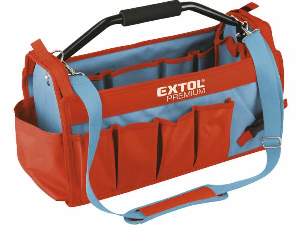 EXTOL PREMIUM 8858022 Taška na náradie s kovovou rukoväťou, 49x23x28cm, 31 vreciek, nylon,