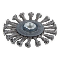 Wolfcraft Kotúč drôtený z oceľového drôtu, vrkočový ø 115mm, M14, wolfcraft 2149000