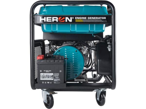 HERON benzínová elektrocentrála 11kW, 400V, podvozok 8896430