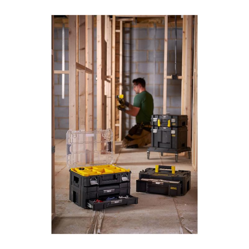 STANLEY FMST1-71969 Box na náradie plast FatMax Pro-Stack s 2 zásuvkami 44x18x32cm 6