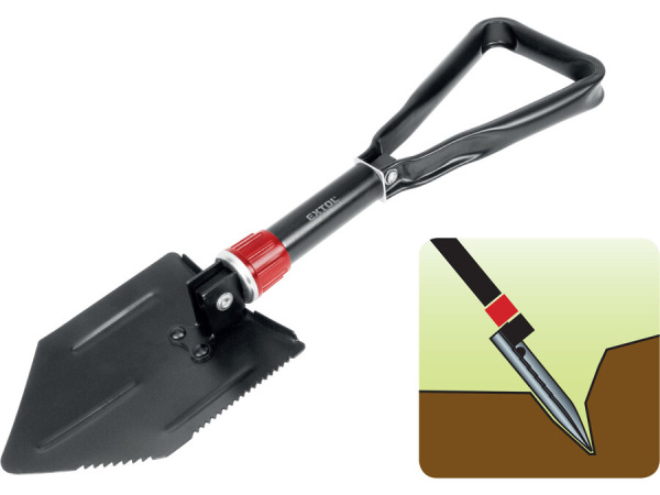 EXTOL PREMIUM 8877031 Lopatka skladacia s motyčkou 570mm, šírka 150mm, nylonové puzdro 3