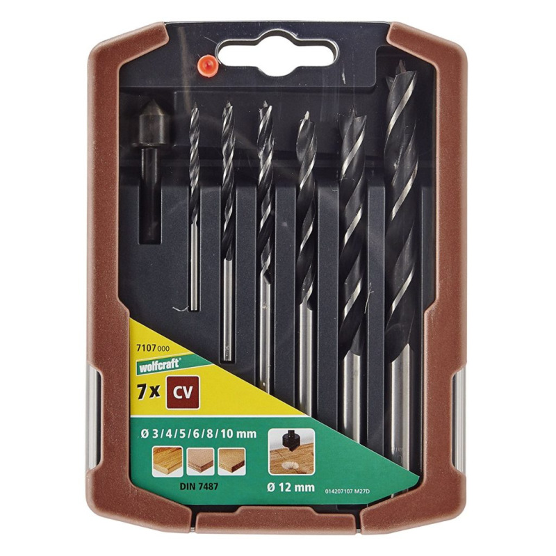 Wolfcraft Sada vrtákov CV do dreva so záhlbníkom ø 3 - 10mm wolfcraft 7107000