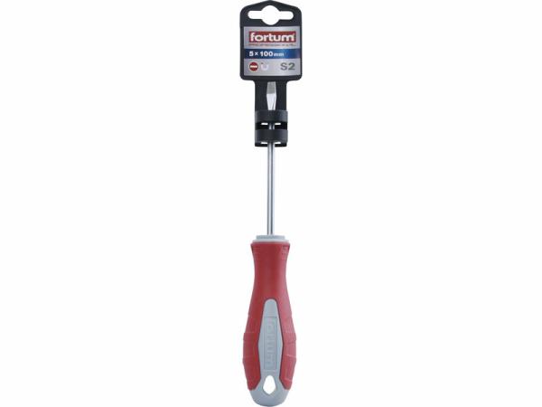 FORTUM 4740105 Skrutkovač plochý, 5,0 x 100mm, S2 1