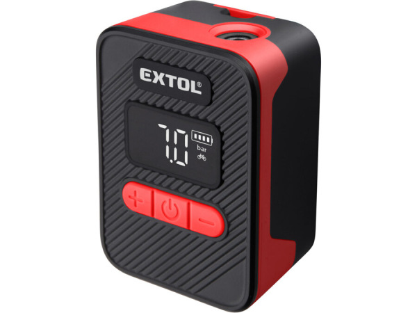 EXTOL PREMIUM 8891512 Kompresor akumulátorový, 7,4V/500mAh Li-ion, max. 10bar, 12l/min