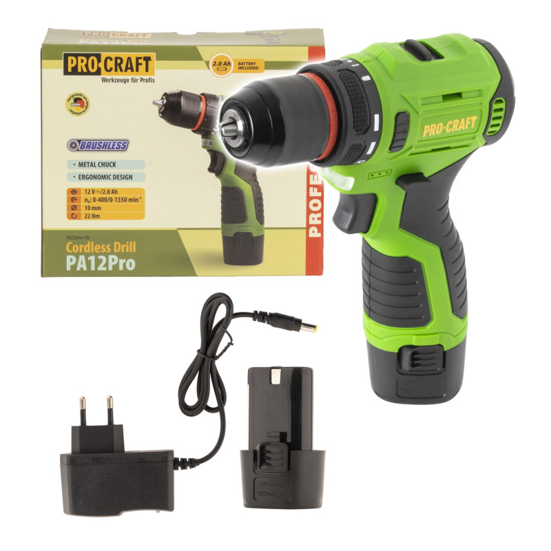 PROCRAFT AKU Skrutkovač PA12Pro-1b