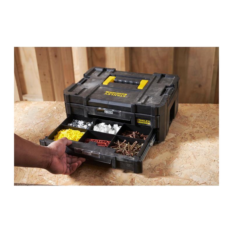 STANLEY FMST1-71969 Box na náradie plast FatMax Pro-Stack s 2 zásuvkami 44x18x32cm 7