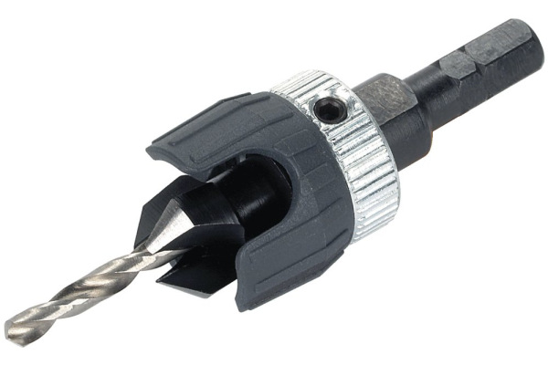 Záhlbník s predvrtákom do dreva pre skrutky so zápustnou hlavou od ø 3,5 – 6mm, wolfcraft 2544000