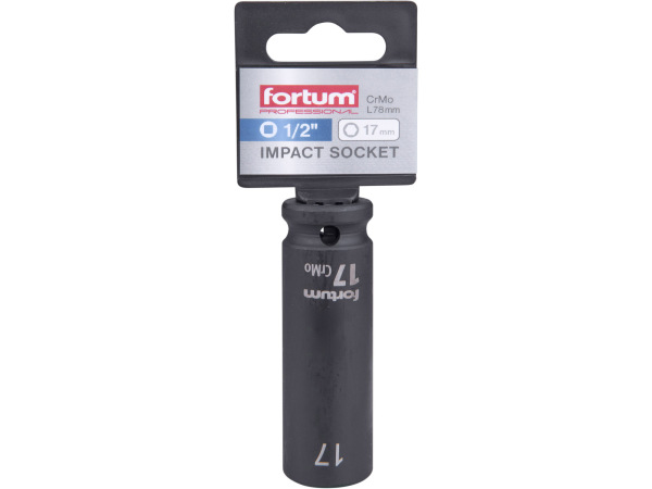 FORTUM 4703217 Kľúč nástrčný rázový, 1/2'', 17mm 1