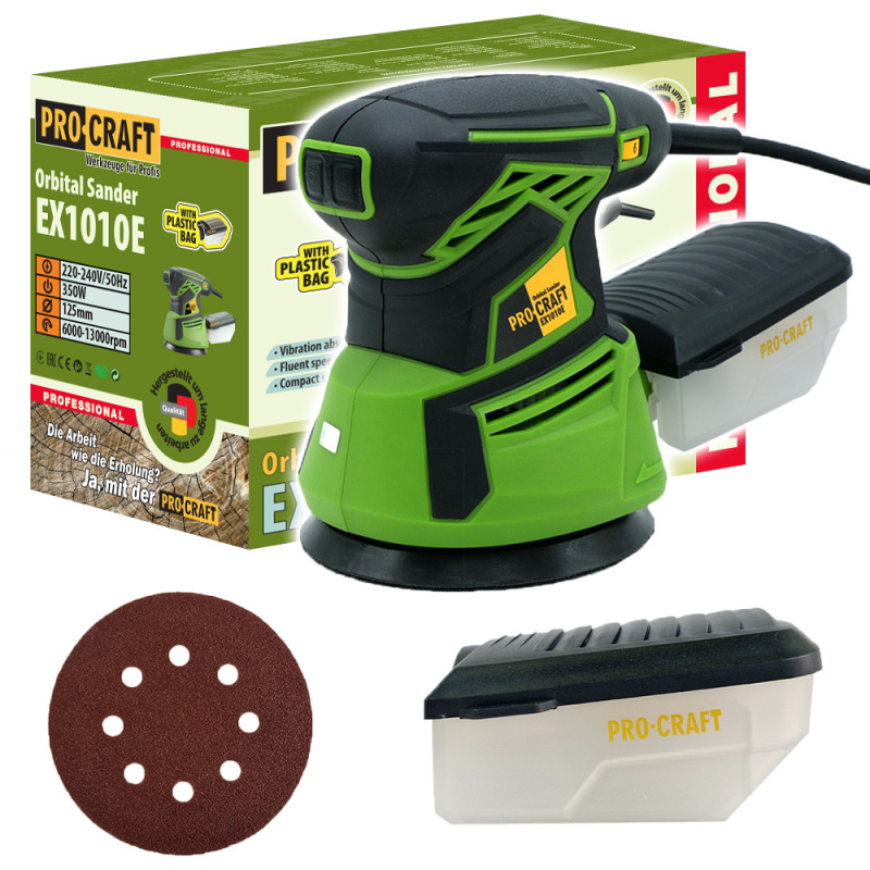 PROCRAFT Excentrická brúska 125mm 350W EX1010E