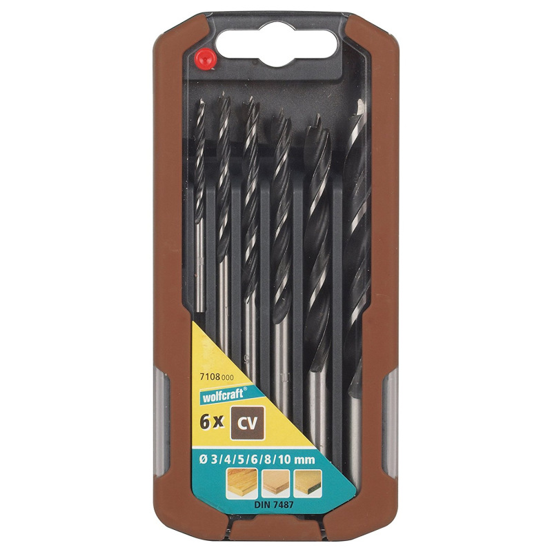 Sada vrtákov CV do dreva ø 3 - 10mm (6ks) wolfcraft 7108000