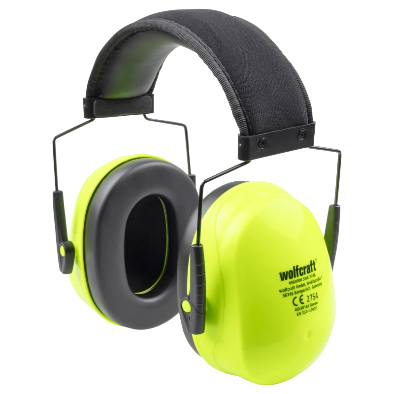 Chrániče sluchu mušľové detské zelené, wolfcraft 4960000