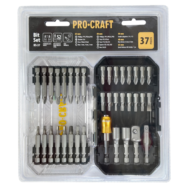 PROCRAFT Aku vŕtací skrutkovač 20V PA18LiH so sadou bitov SPA18LiH-1B-C/BS-37 4