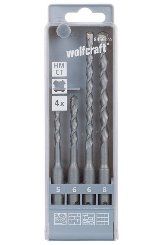 Sada vrtákov SDS-plus Standard ø 5 - 8mm (4ks) wolfcraft 8456000