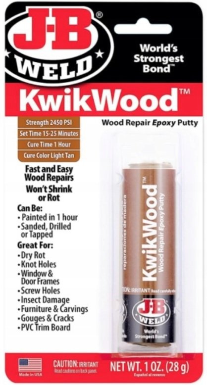 J-B WELD 8257 Epoxidový tmel na opravu materiálov na báze dreva KwikWood ( 28g )