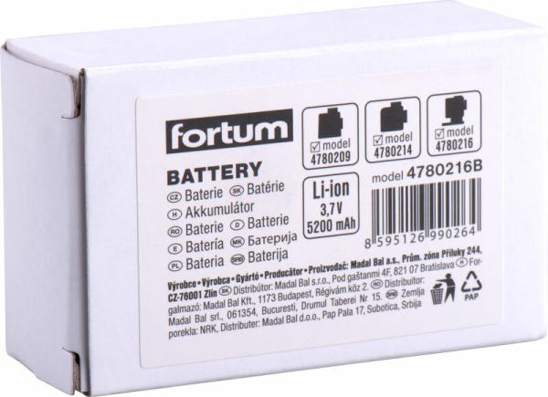 FORTUM 4780216B Akumulátor pre líniový laser 4780209, 4780214, 4780216 1