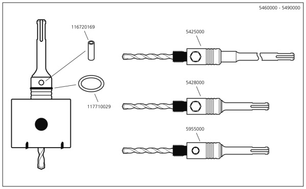 Wolfcraft Korunka vŕtacia HM s SDS-plus s adaptérom ø 35mm hl. - 46mm, wolfcraft 5458000 2
