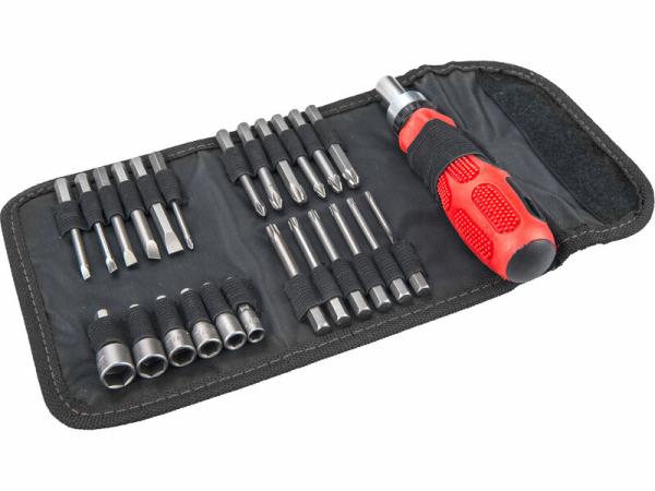 EXTOL PREMIUM 8819155 Skrutkovač račňový s predĺženými bitmi 25ks sada CrV 3