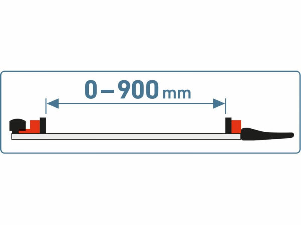 EXTOL PREMIUM 8815502 Vodiaca/upínacia hliníková lišta, rozsah 0-900mm 5