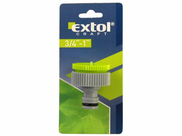 EXTOL CRAFT 70106 Rýchlospojka na záhradný ventil plastová 1", adaptér 3/4" 1