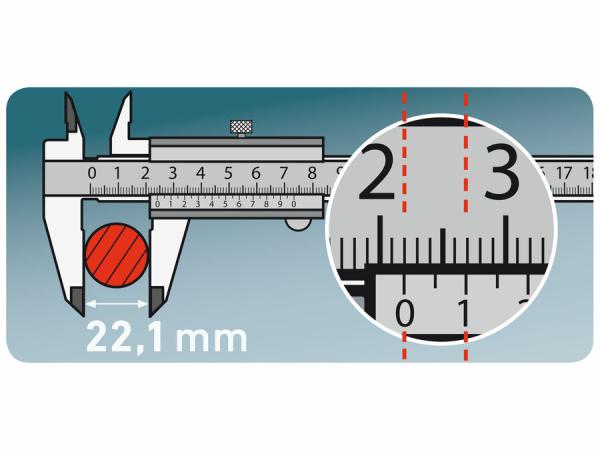 EXTOL PREMIUM Meradlo posuvné kovové 200mm, rozlišenie 0,05mm 3422 3