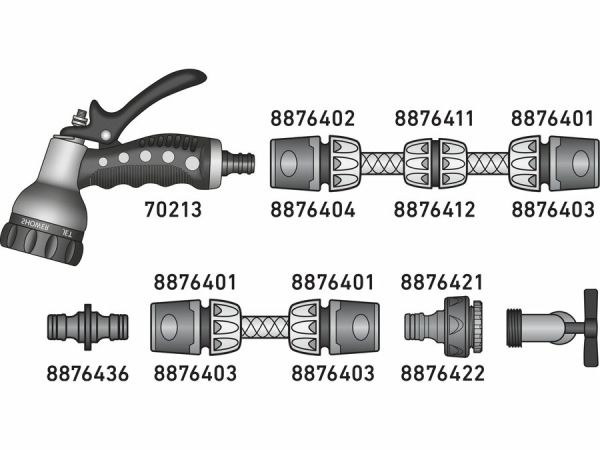 EXTOL PREMIUM Postrekovač záhradný kov/plast, 7-funkčný, kov/plast 70213 1