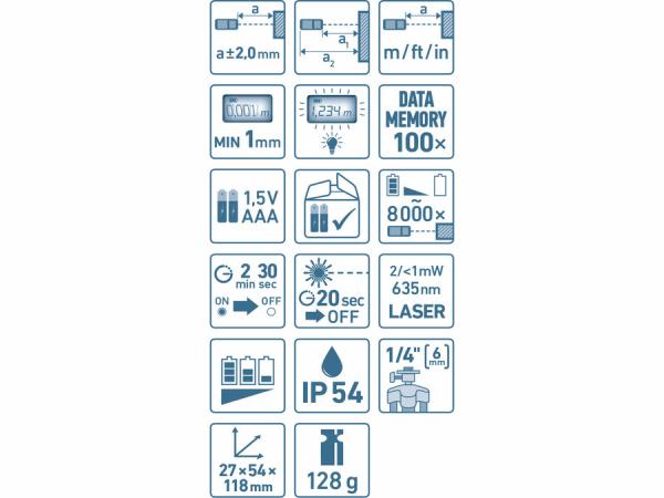 EXTOL PREMIUM 8820042 Merač vzdialeností laserový 40m 2