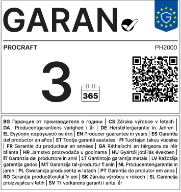 PROCRAFT Teplovzdušná pištoľ 2000W PH2000 8