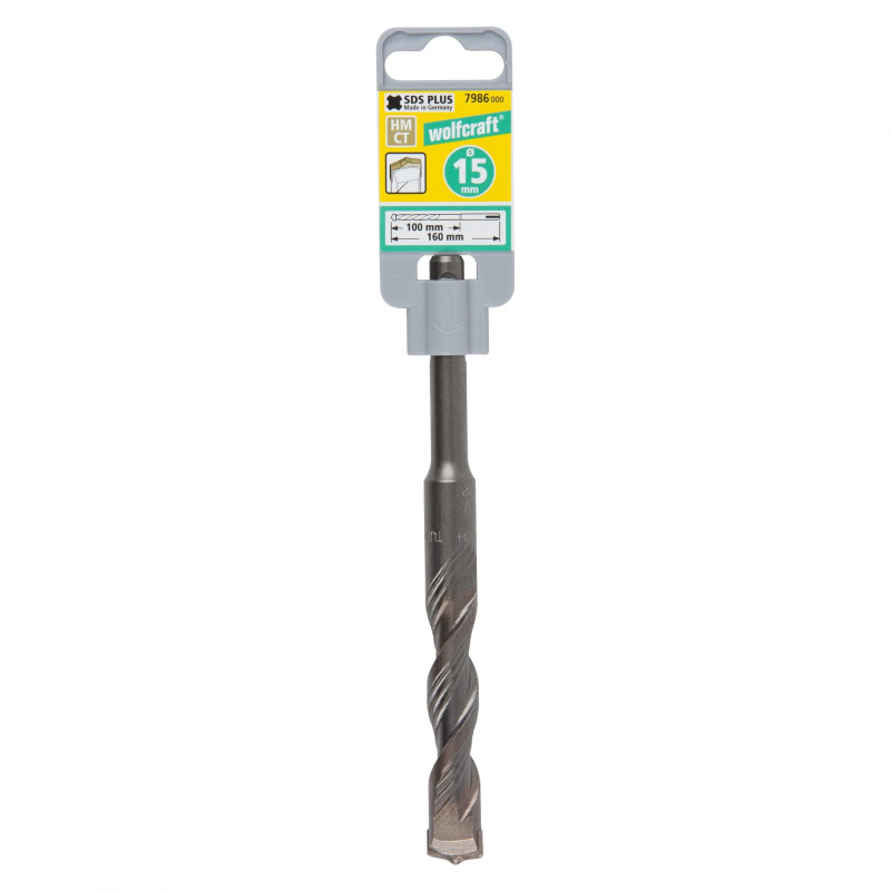 Vrták SDS-plus Profesional HM ø 15mm, L – 160mm, wolfcraft 7986000