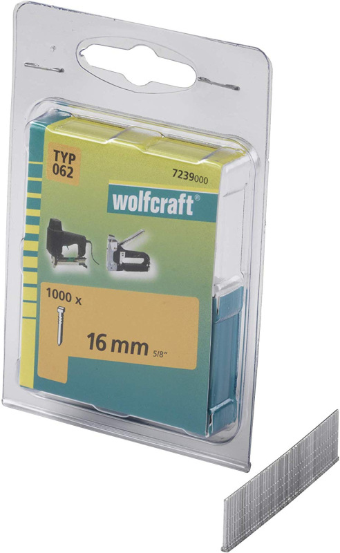 Klince do sponkovačky výška 16mm, hrúbka 1,2mm Typ 062 (1000ks) wolfcraft 7239000