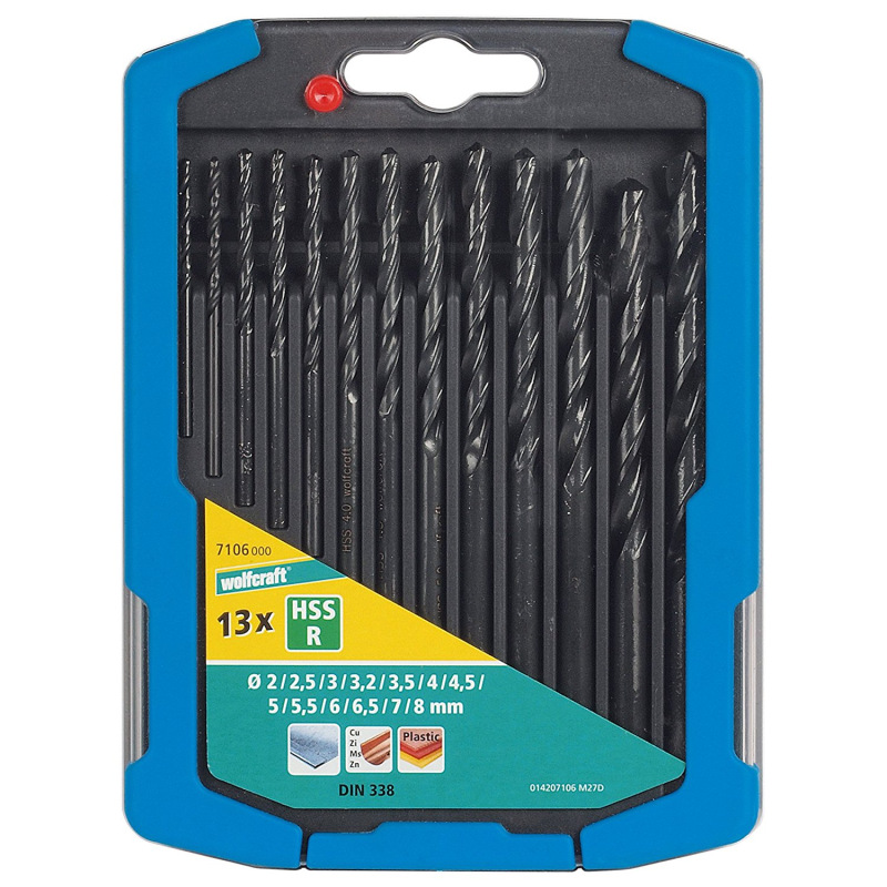 Sada vrtákov HSS do kovu valcovaných ø 2 - 8mm (13ks) wolfcraft 7106000
