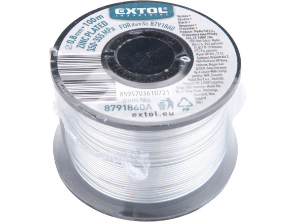 EXTOL INDUSTRIAL Drôt viazací pozinkovaný, 0,8mm, 100m, pre 8791860-61 8791860A 2