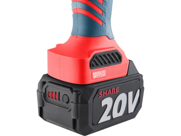 EXTOL PREMIUM 8891838 Brúska uhlová aku Share20V, 1x 4Ah, 125mm, bezuhlíkový motor 5