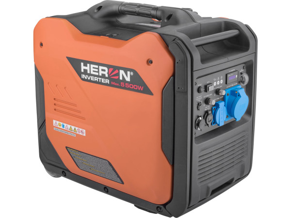 HERON Elektrocentrála digital invertor benzín 5,5kW/230V elektroštart 8896227