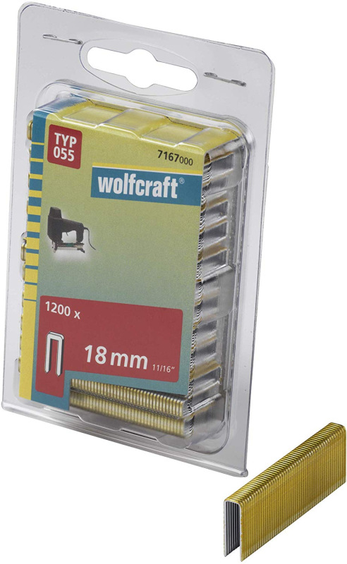 Sponky do sponkovačky úzke výška 18mm, šírka 5,95mm Typ 055 (1200ks) wolfcraft 7167000